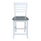 International Concepts Roma Counter Height Stool, 24" Seat Height, White/Heather gray S05-3102 - alternate 9